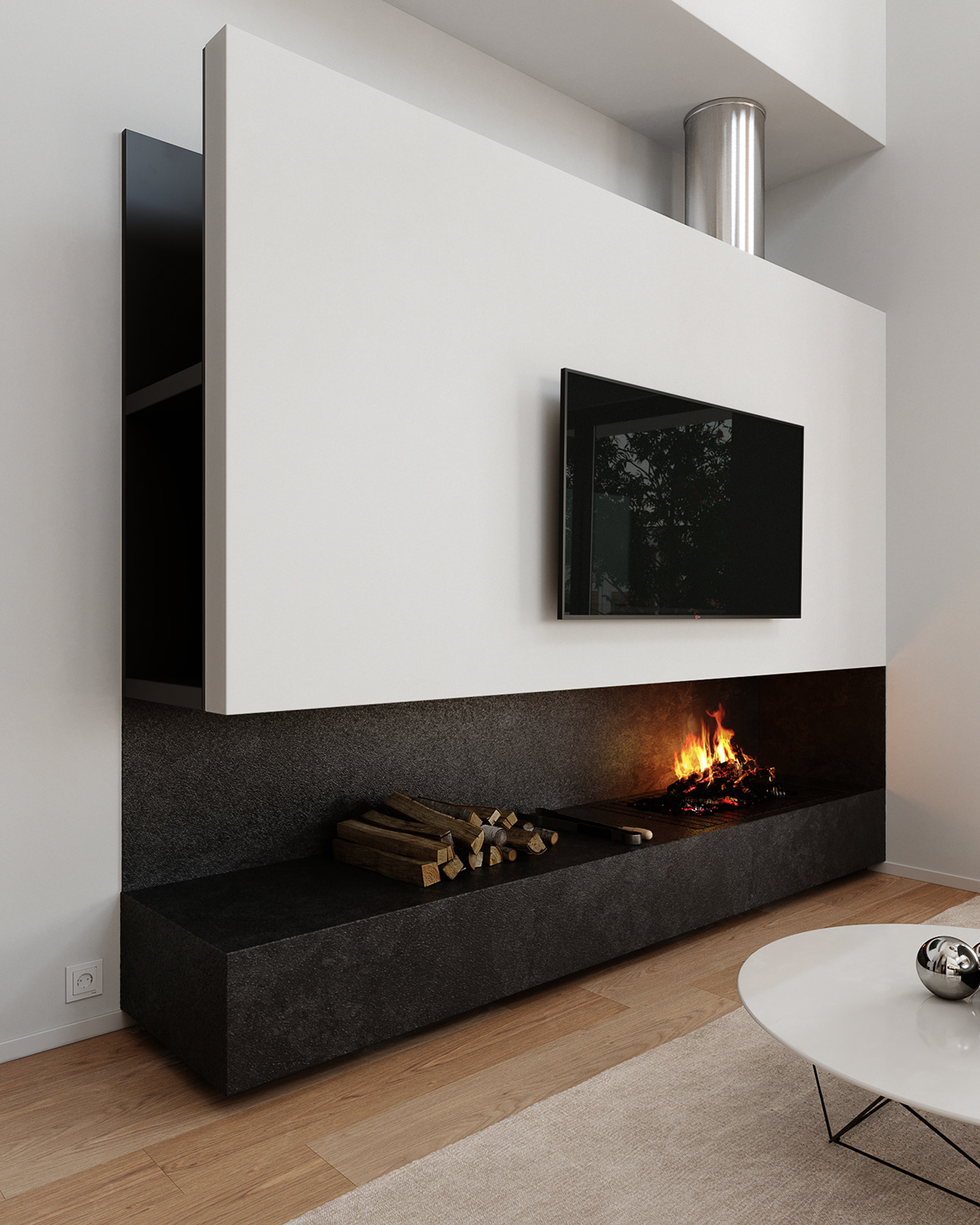 埃利尼科，雅典的灰白色复式公寓-2