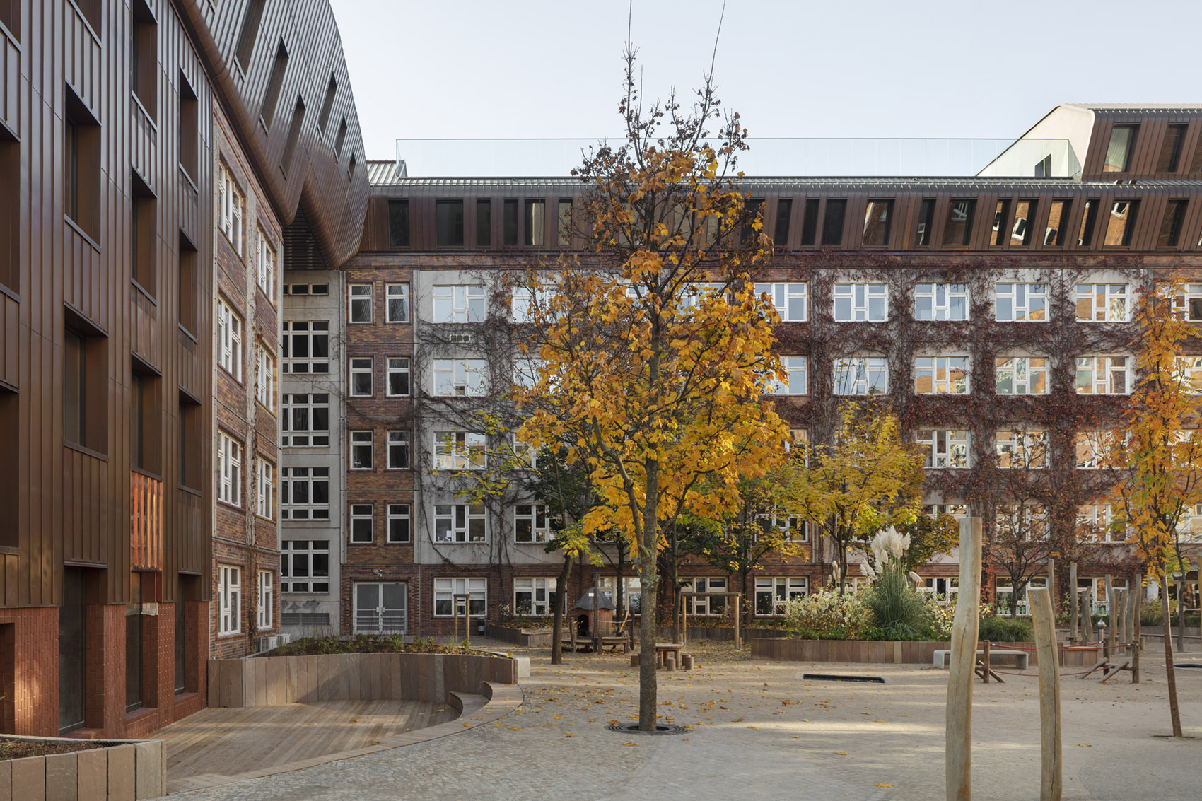 柏林城市学校，德国/校园内的新旧融合-7