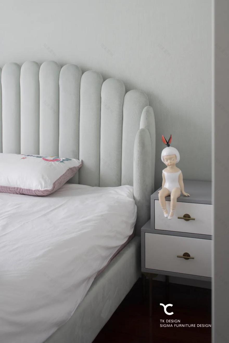 杭州 190m2 现代轻奢平层之家,以克莱因蓝加莫奈灰诠释温柔优雅-58