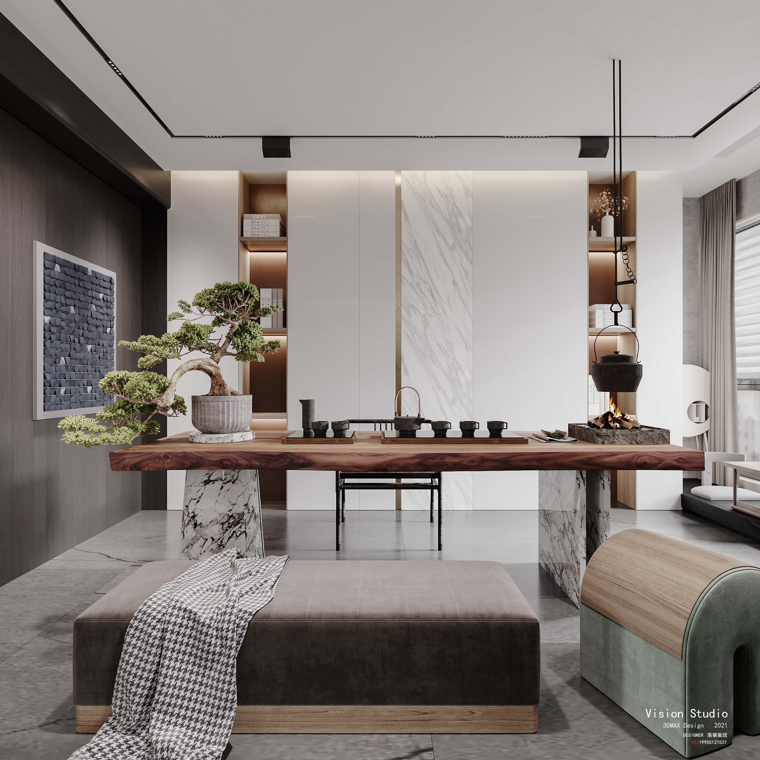 落筆視覺 |暗黑现代别墅-1