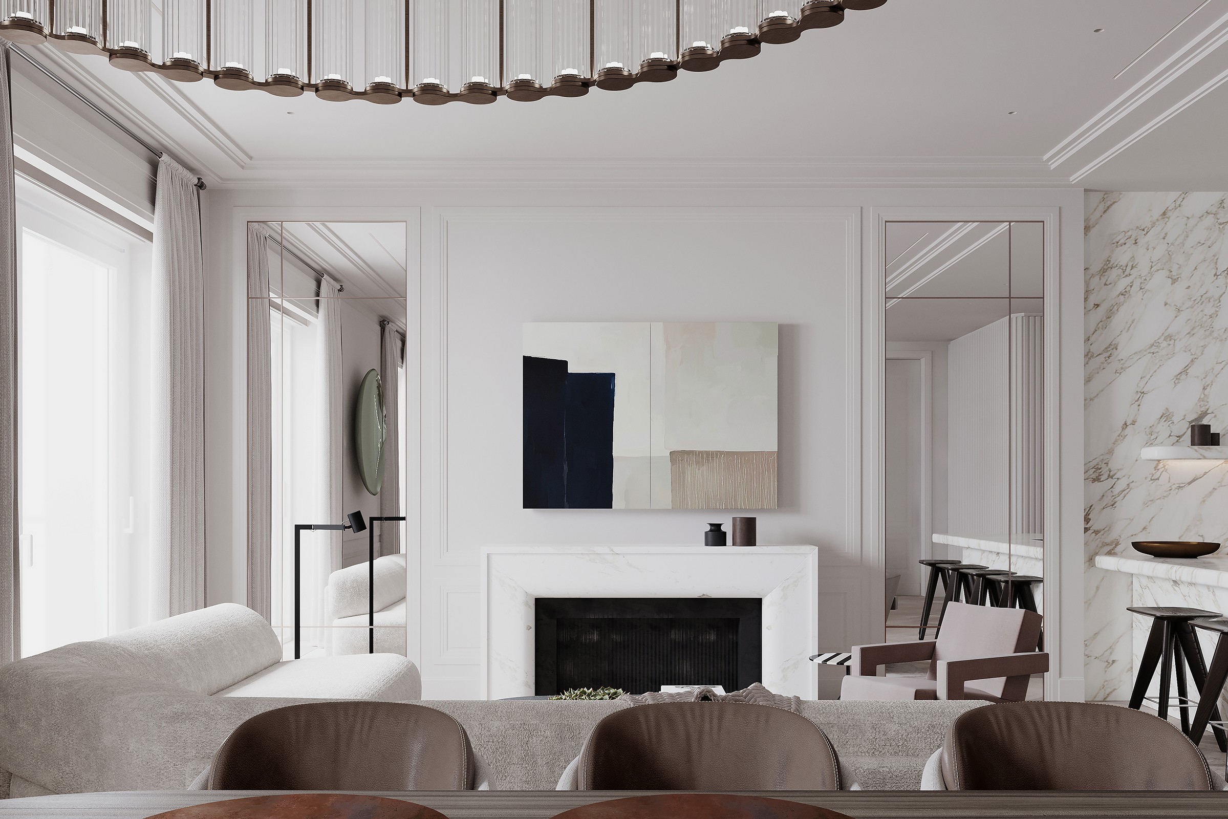 莫斯科法式极简公寓丨俄罗斯莫斯科丨ABarchitects 工作室-9