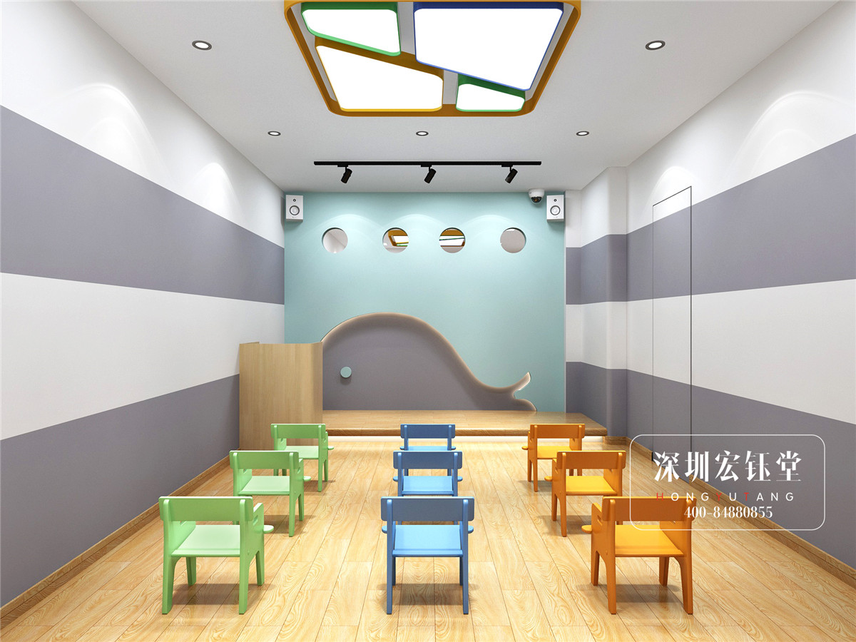 【宏钰堂】郑州儿童艺术培训机构装修效果图-艺学堂装修案例-5