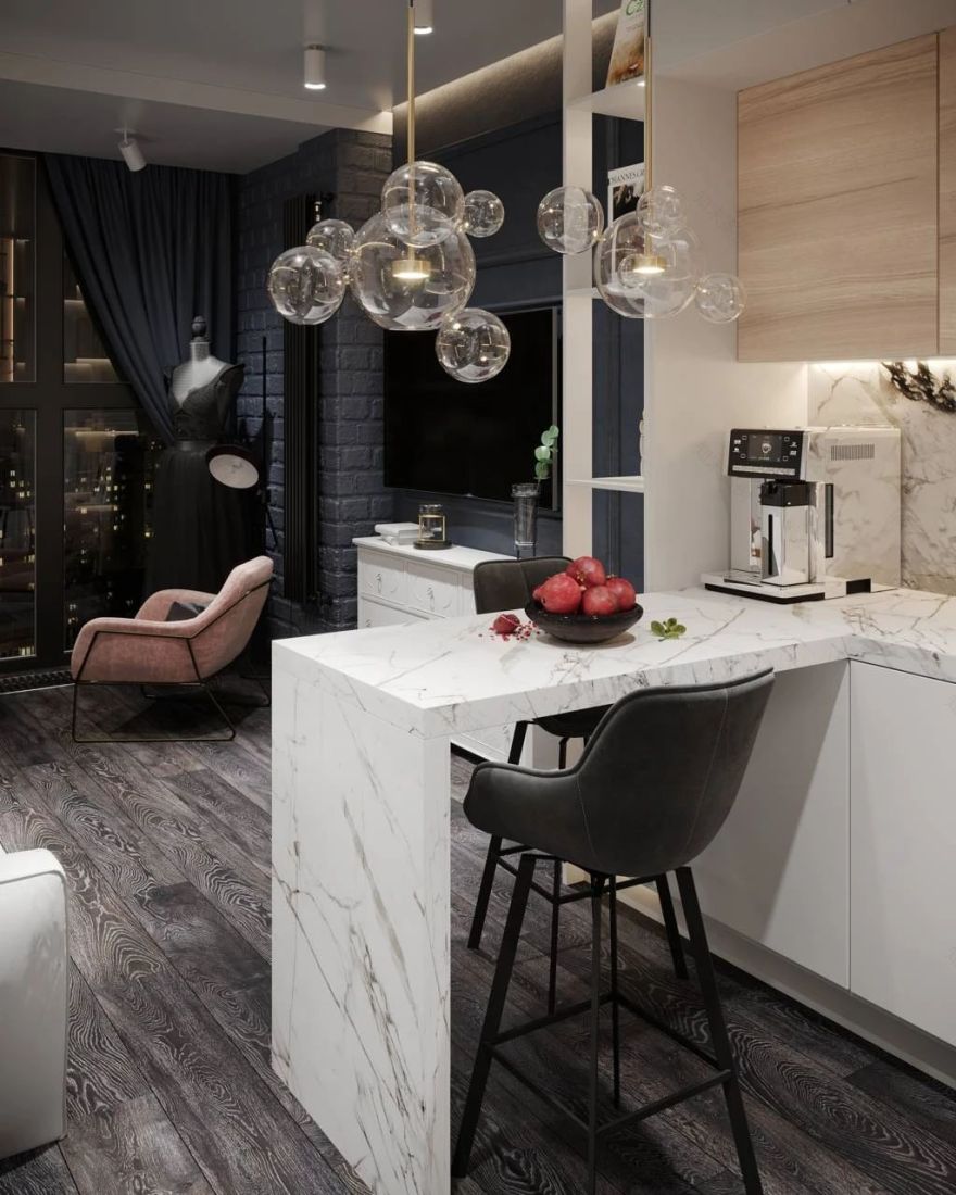 Mossebo 设计团队打造大气一居室,古典与现代完美融合-86