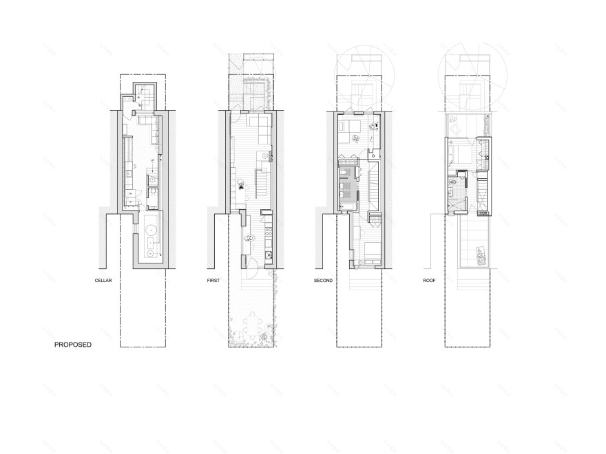 小户型大改造,纽约窄屋变四层别墅-38