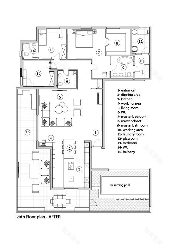 28 楼现代风格平层阁楼设计-20