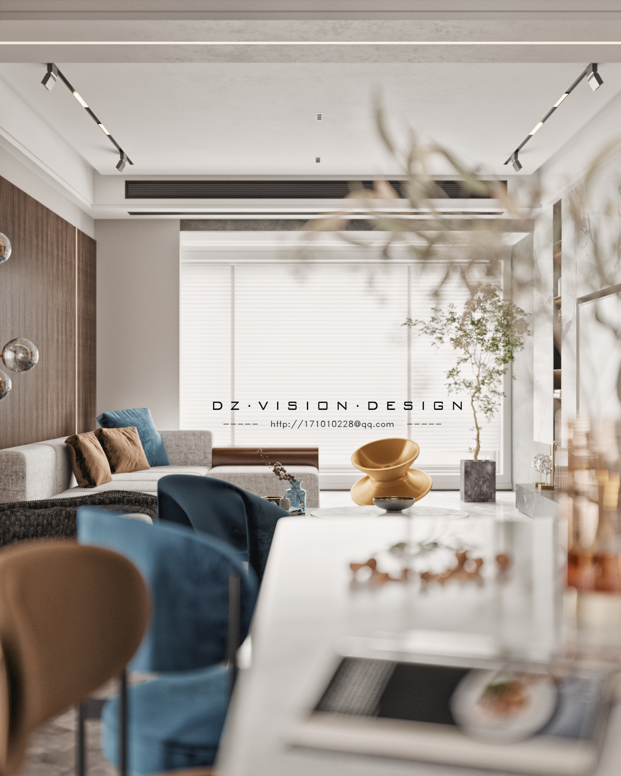 现代，客厅，餐厅，-1