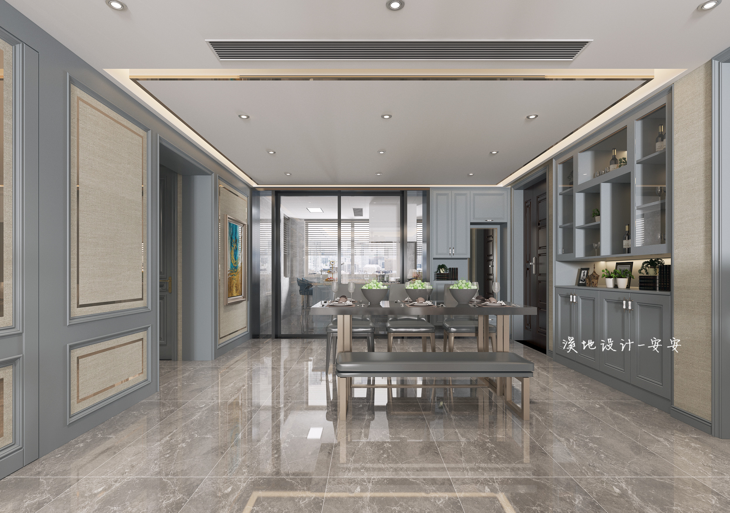 美式轻奢清新全房案例-1