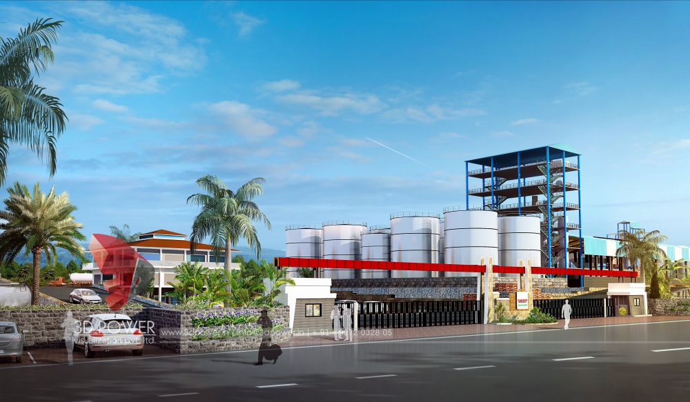 Sugar Factory-Total 3D Rendering for Industrial Project-0