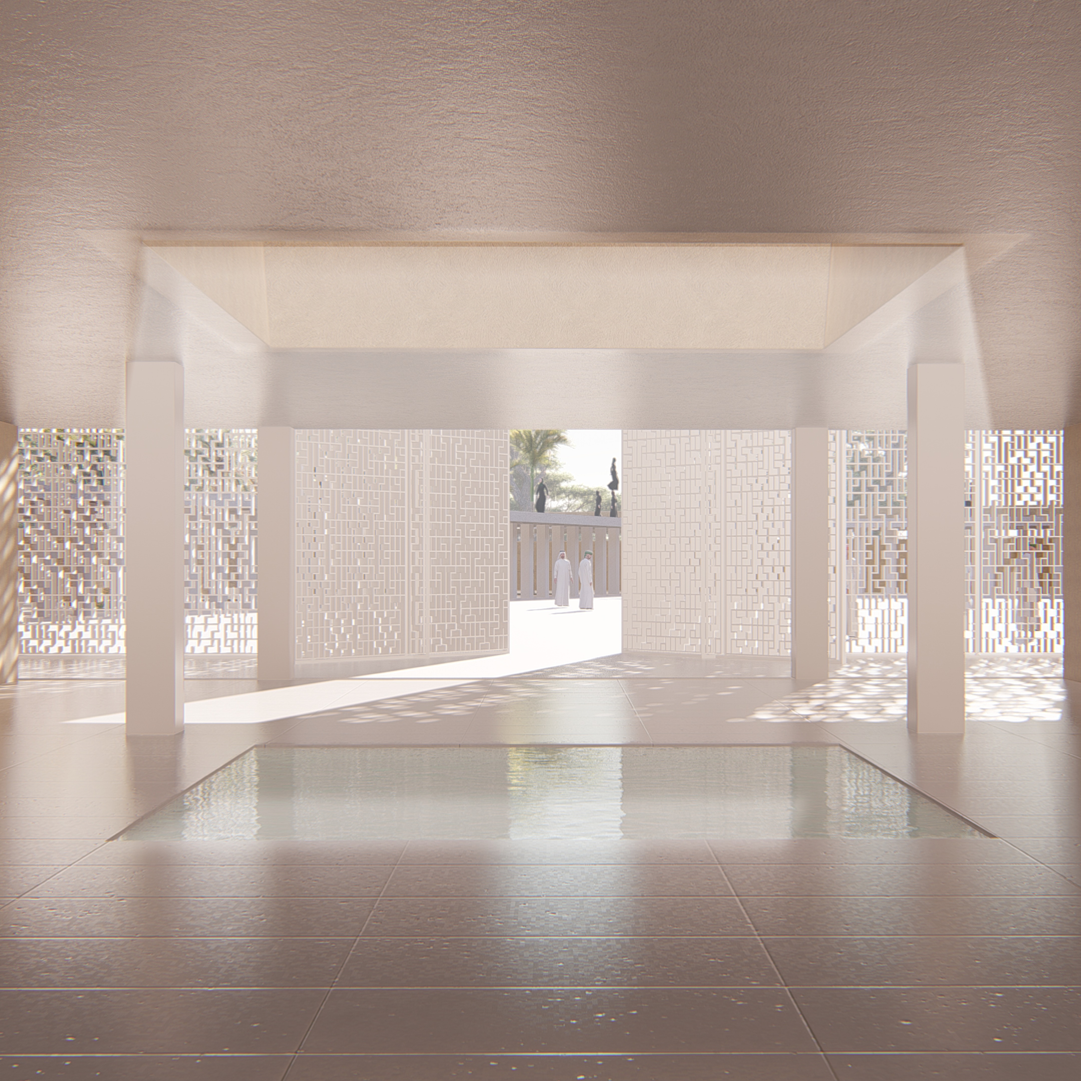 阿联酋绿意盎然的海滨清真寺-5