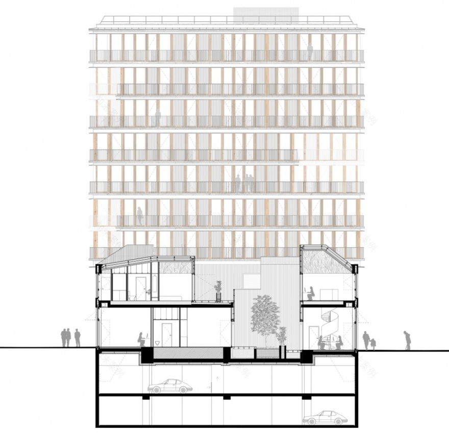 巴黎统一和谐低层区与高度多样高层区的住宅设计丨法国巴黎-57