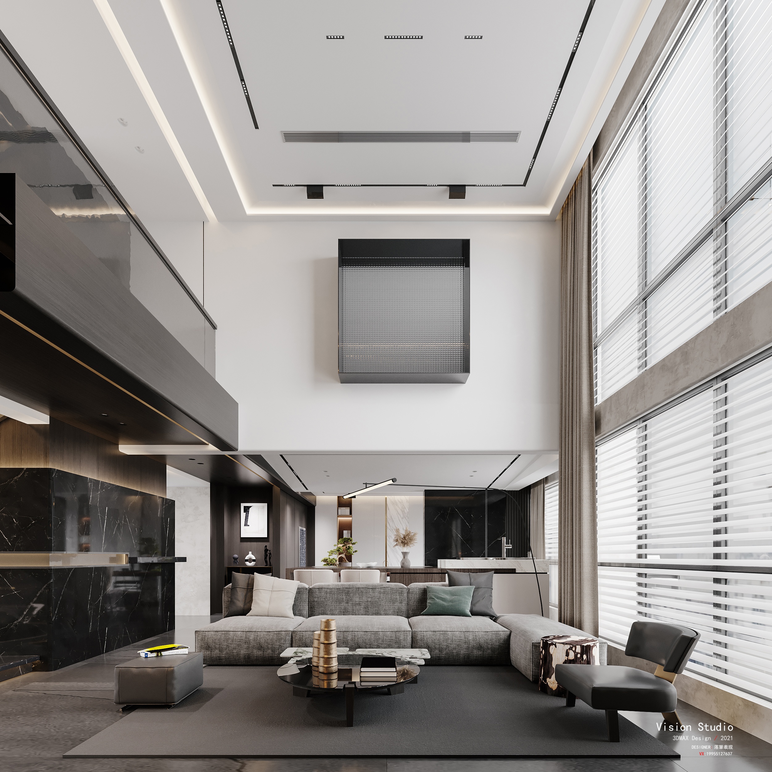 落筆視覺 |暗黑现代别墅-0