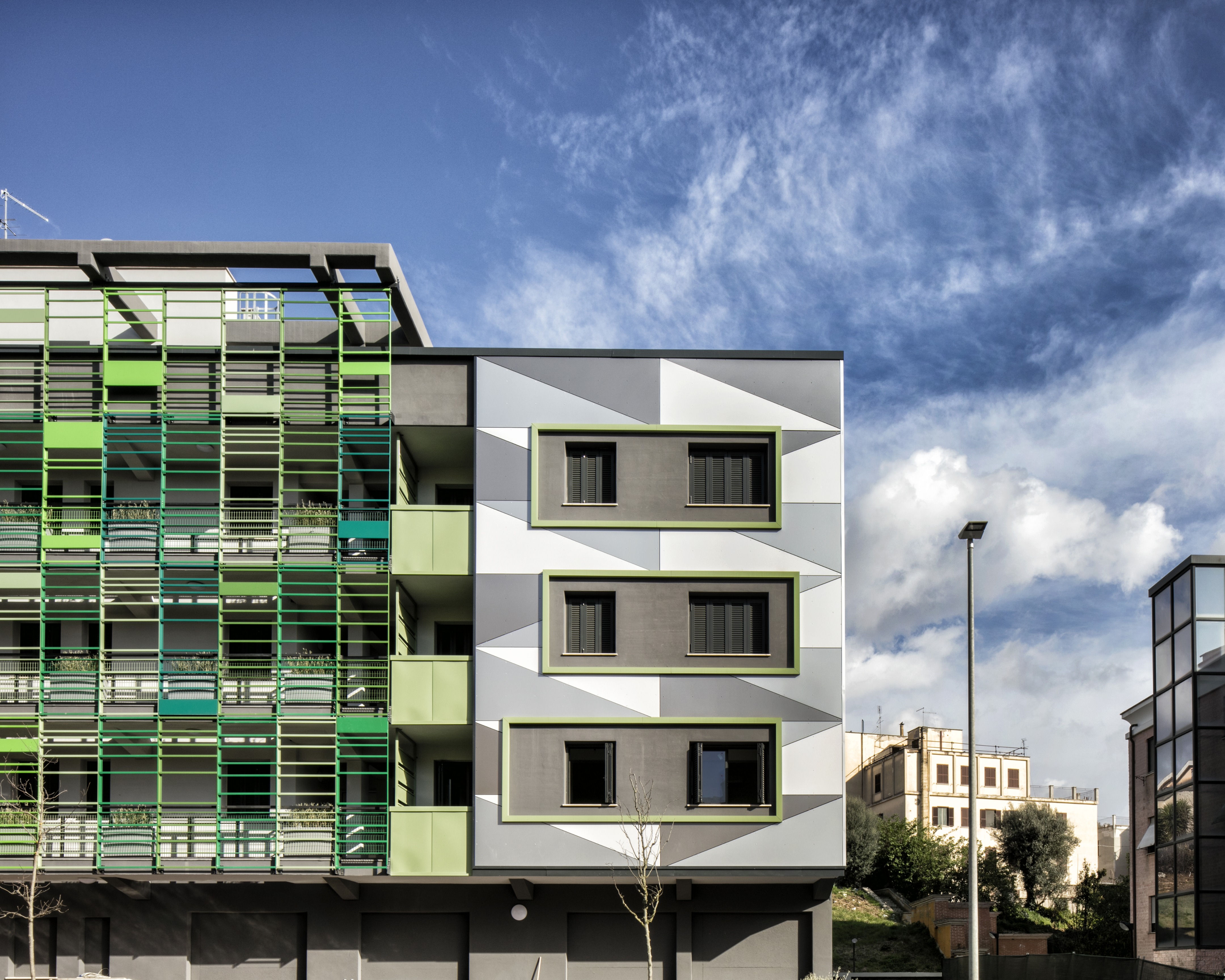 罗马绿色公寓建筑,创新社会住房与自然共生-3
