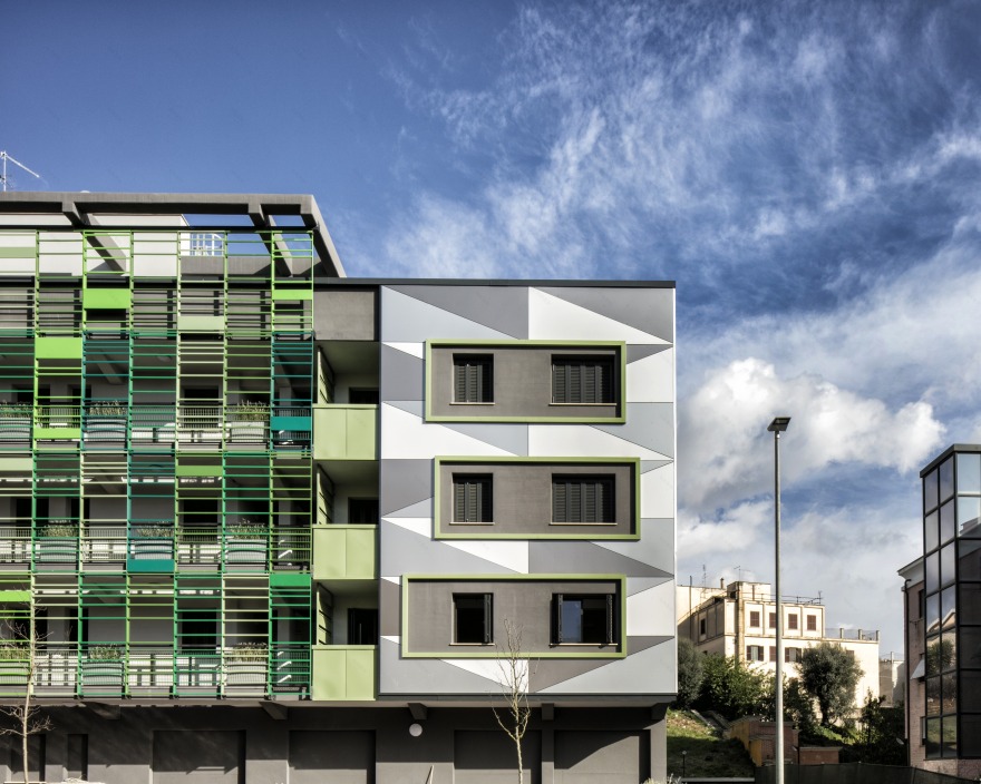 罗马绿色公寓建筑,创新社会住房与自然共生-3