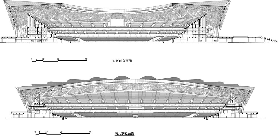 西安奥体中心规划及主体育场设计/采用单元组合的形态抽象表现花的意象-47