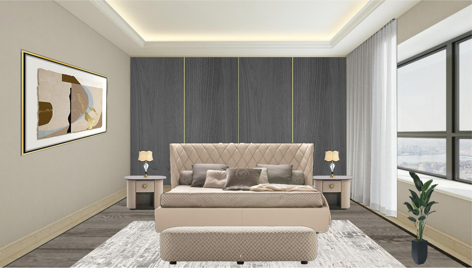 武汉 200㎡现代轻奢家居，融入古典元素，打造温馨共享空间-25