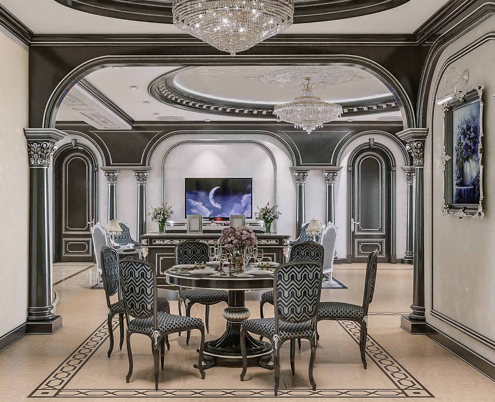 惊艳的银灰 Mother of Pearl 客厅设计-0