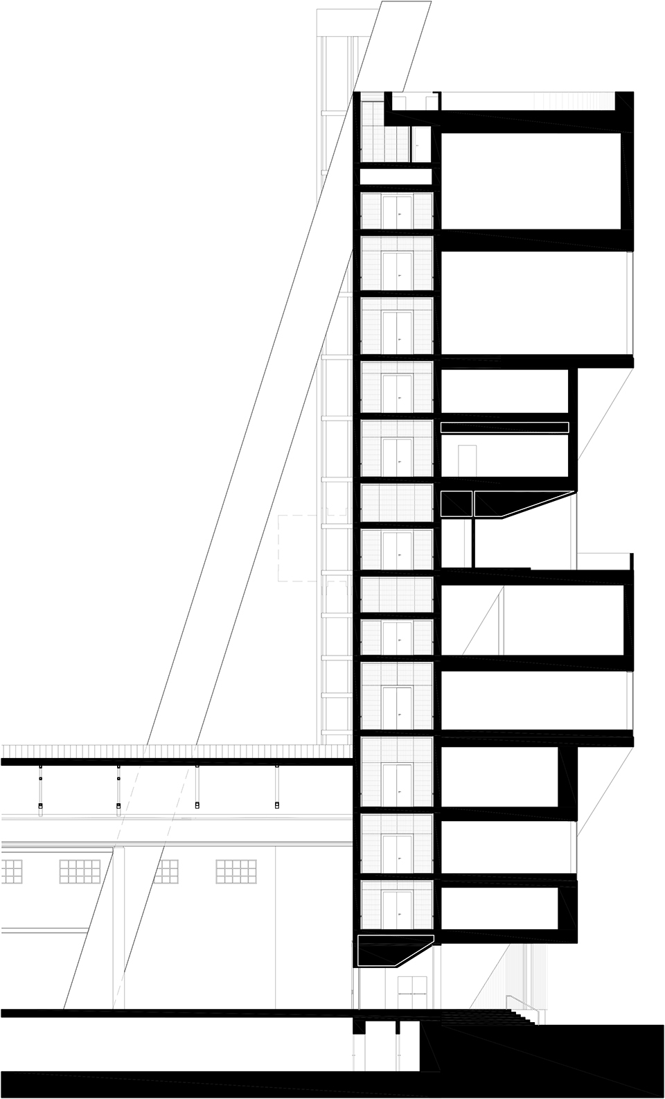 Prada基金会Torre大楼，米兰/为简单的体量赋予显著的空间差异性-75