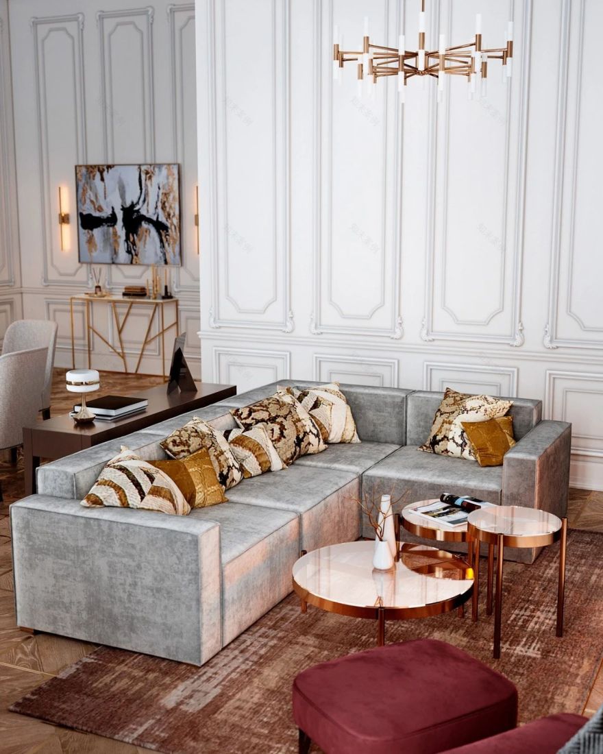 Mossebo 设计团队打造大气一居室,古典与现代完美融合-17