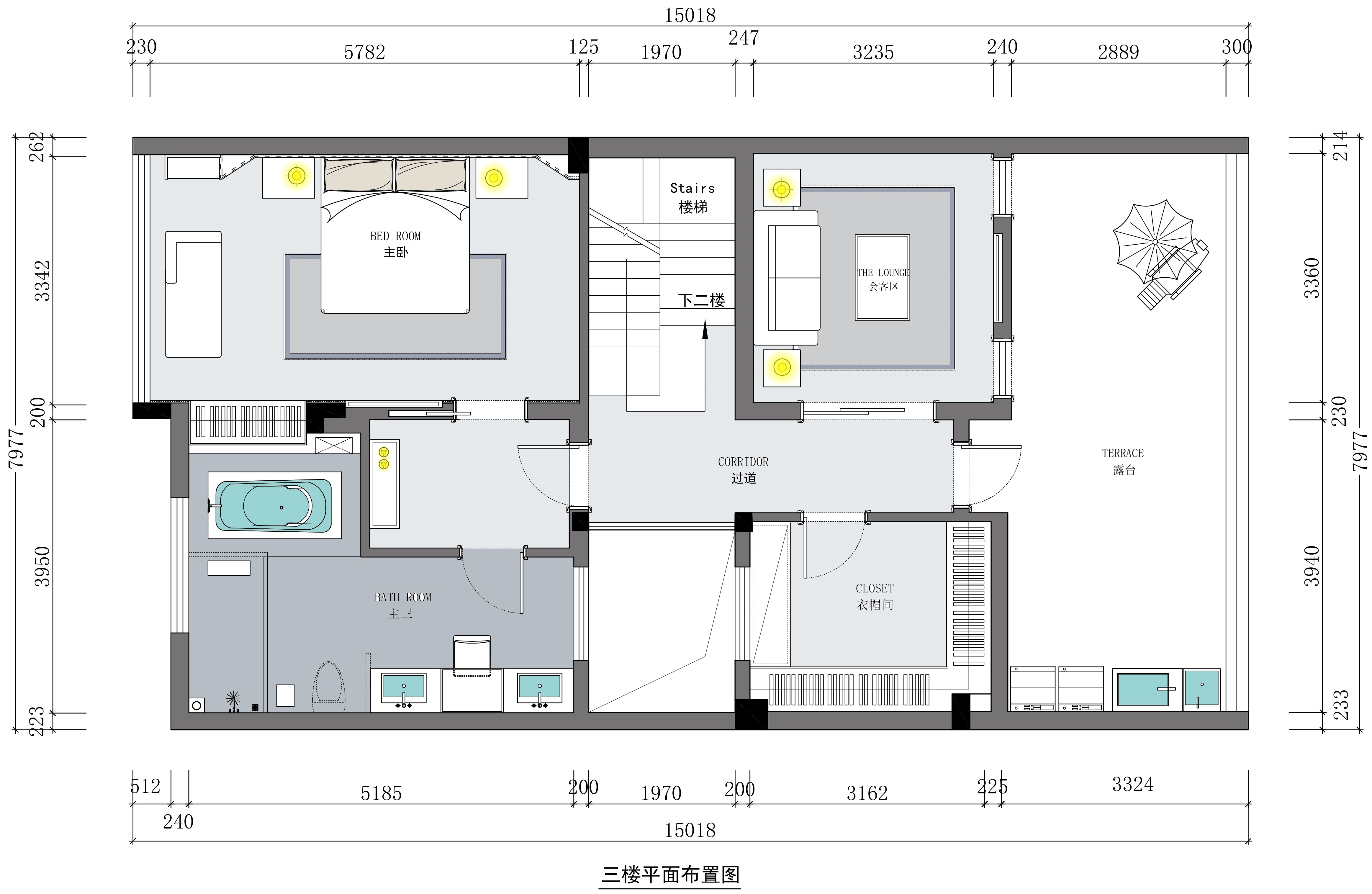 【武汉品承设计】水墨清华别墅--现代简约514㎡-3