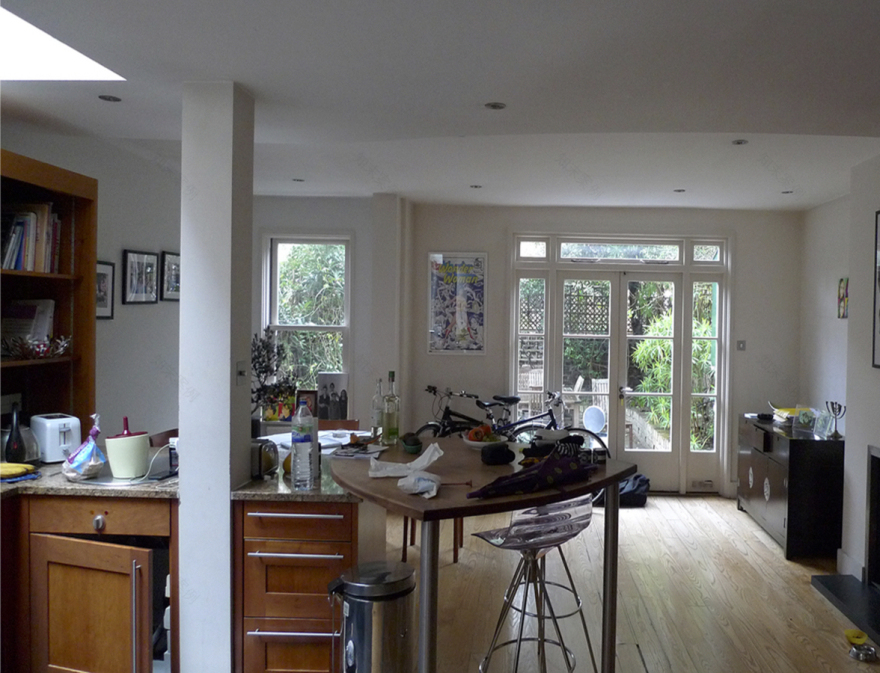 伦敦西区别墅翻新,绿色室内空间与自然共生-7