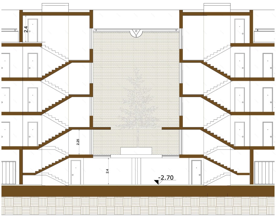 sergio stigliano丨公寓建筑丨PROGETTO DI UN EDIFICIO RESIDENZIALE E RECUPERO AMBIENTALE DI UN PARCO PRIVATO IN LOCALITA' PANTAN MONASTERO- X MUNICIPIO-ROMA CAPITALE-4