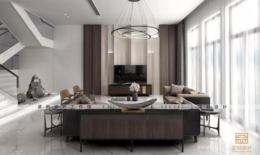 金恪设计丨别墅灰度空间 | 简约舒适,智能生活-3