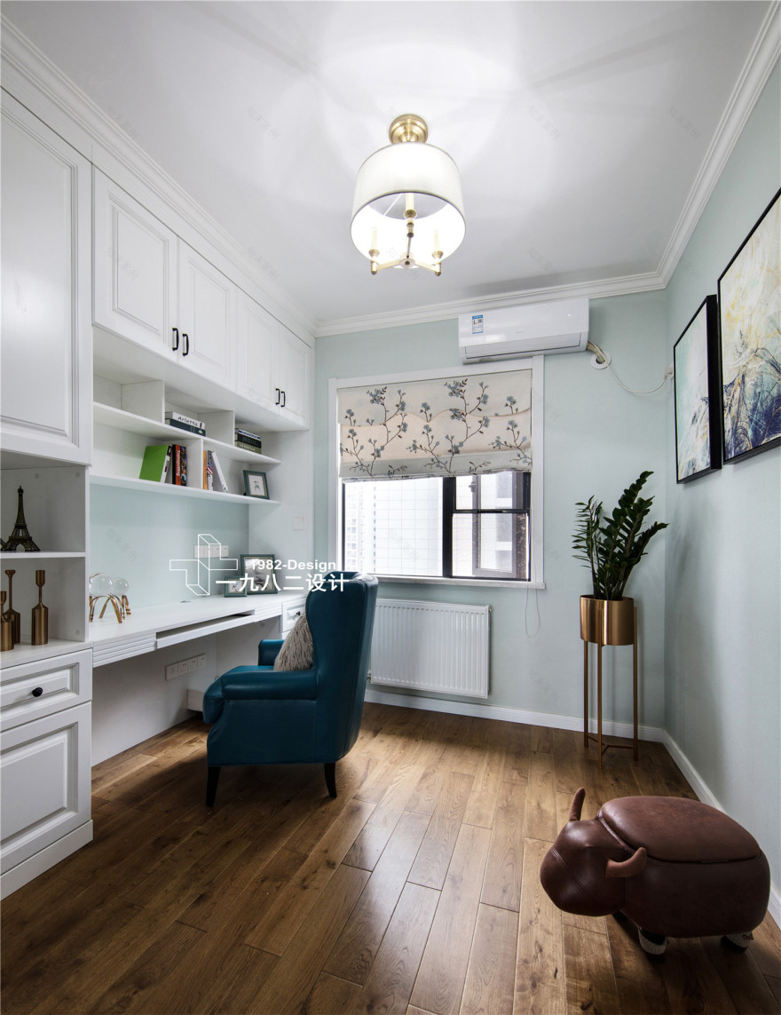 武昌群建星城现代美式实景拍摄,三居室温馨之家-41