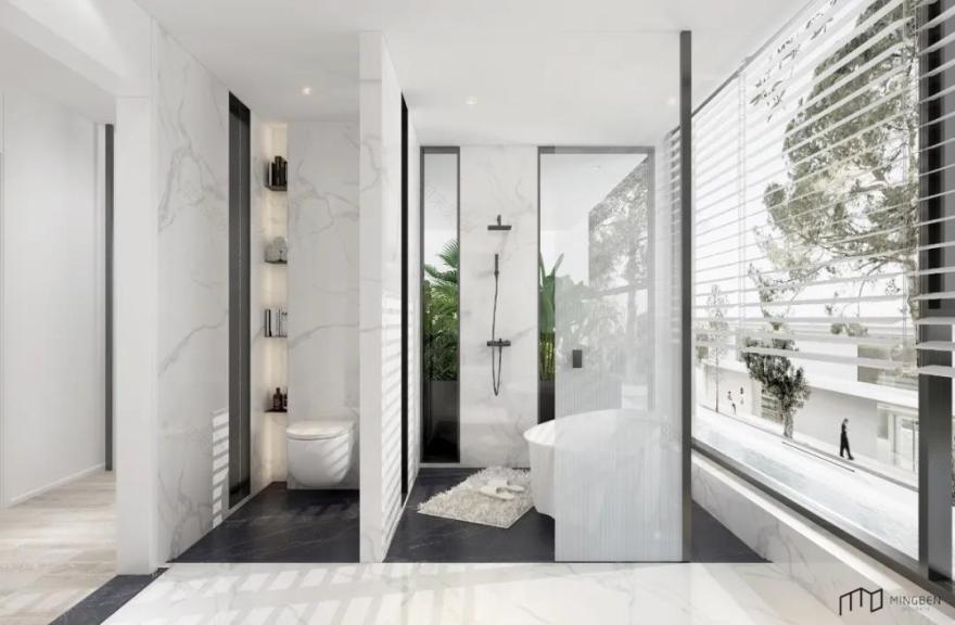 名本设计打造 560 平米双拼别墅,收纳、线条、色彩、留白完美融合-34