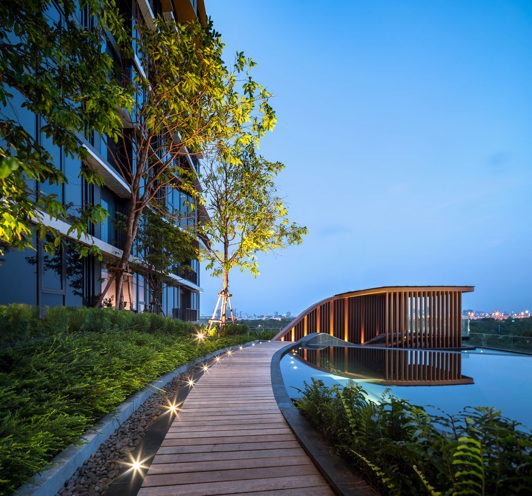 The Line Mochit高层住宅景观设计，曼谷/4个景观园区和6条主题步道打造舒适的生活环境-45