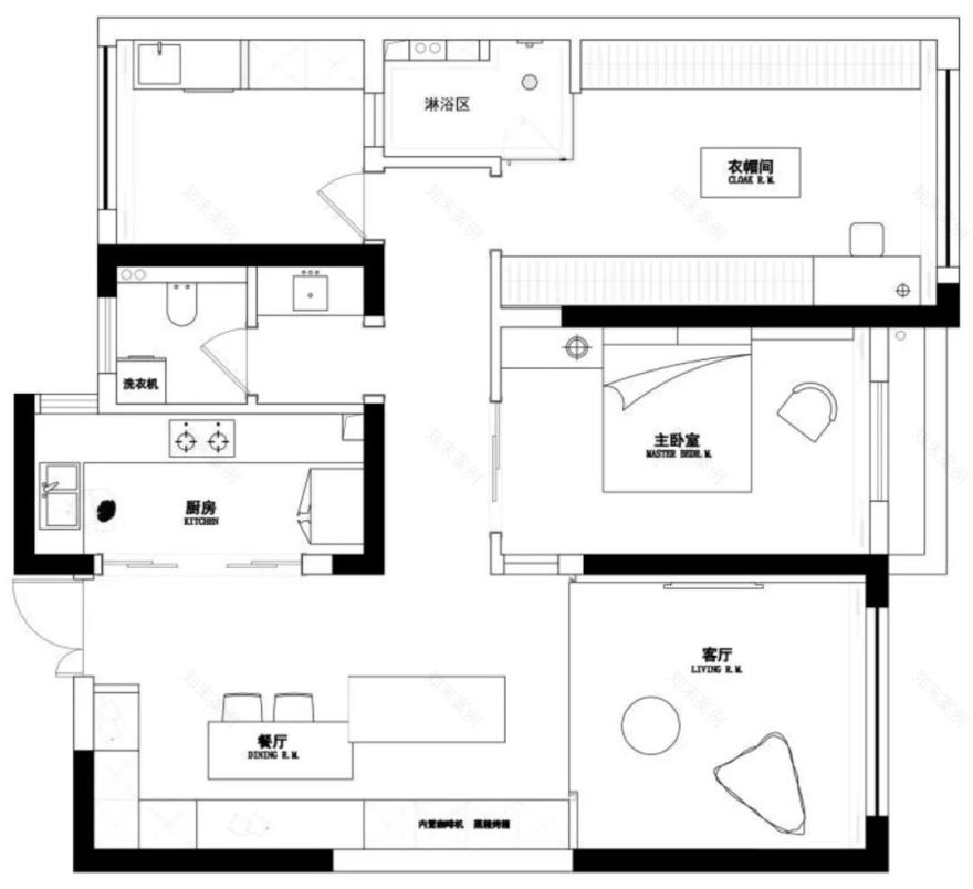 独居时光,编织一个人的梦——沈健 90 平米自由无拘束空间设计-24