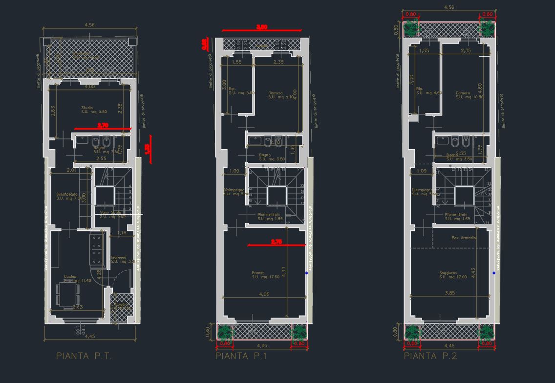 Progetto degli interni ed esterni di una palazzina su tre piani nel cuore del centro storico di Porto Recanati MC-17