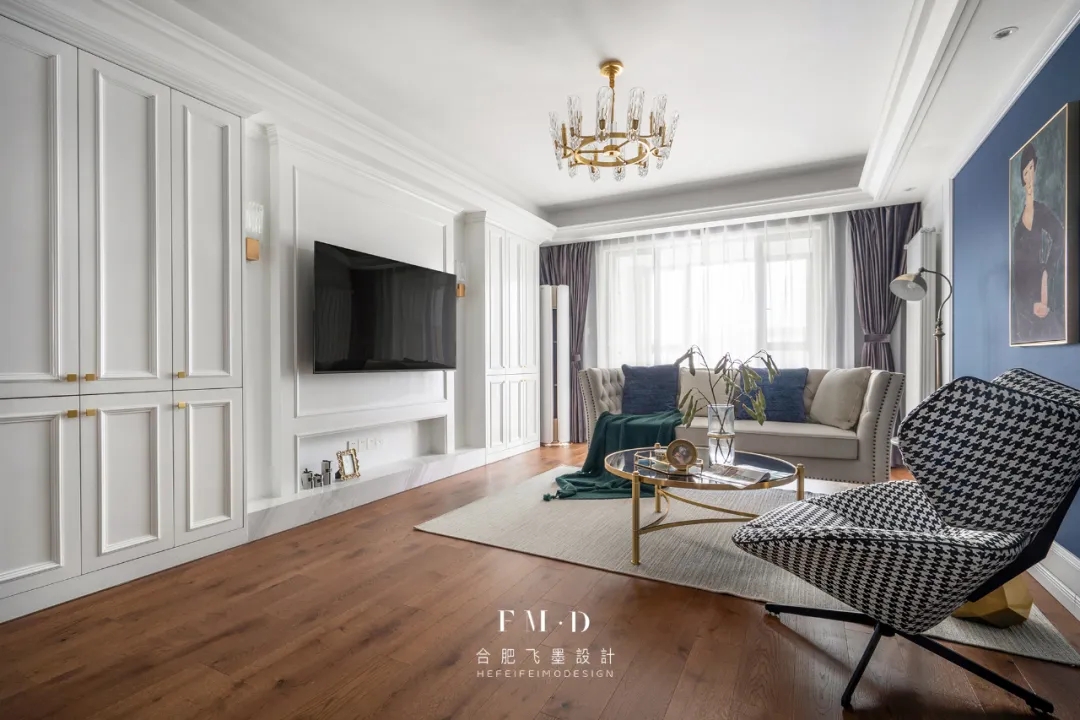 合肥华润凯旋门 130㎡精装房改造，美式轻奢风格温馨实用-4