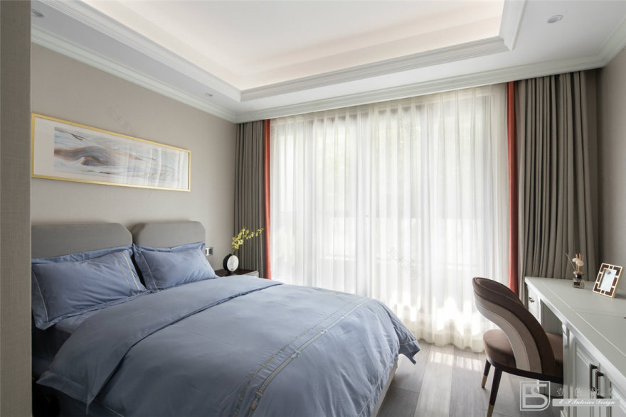 壹色软装 | 现代轻奢融入新中式,打造 350m2 中央美墅-29