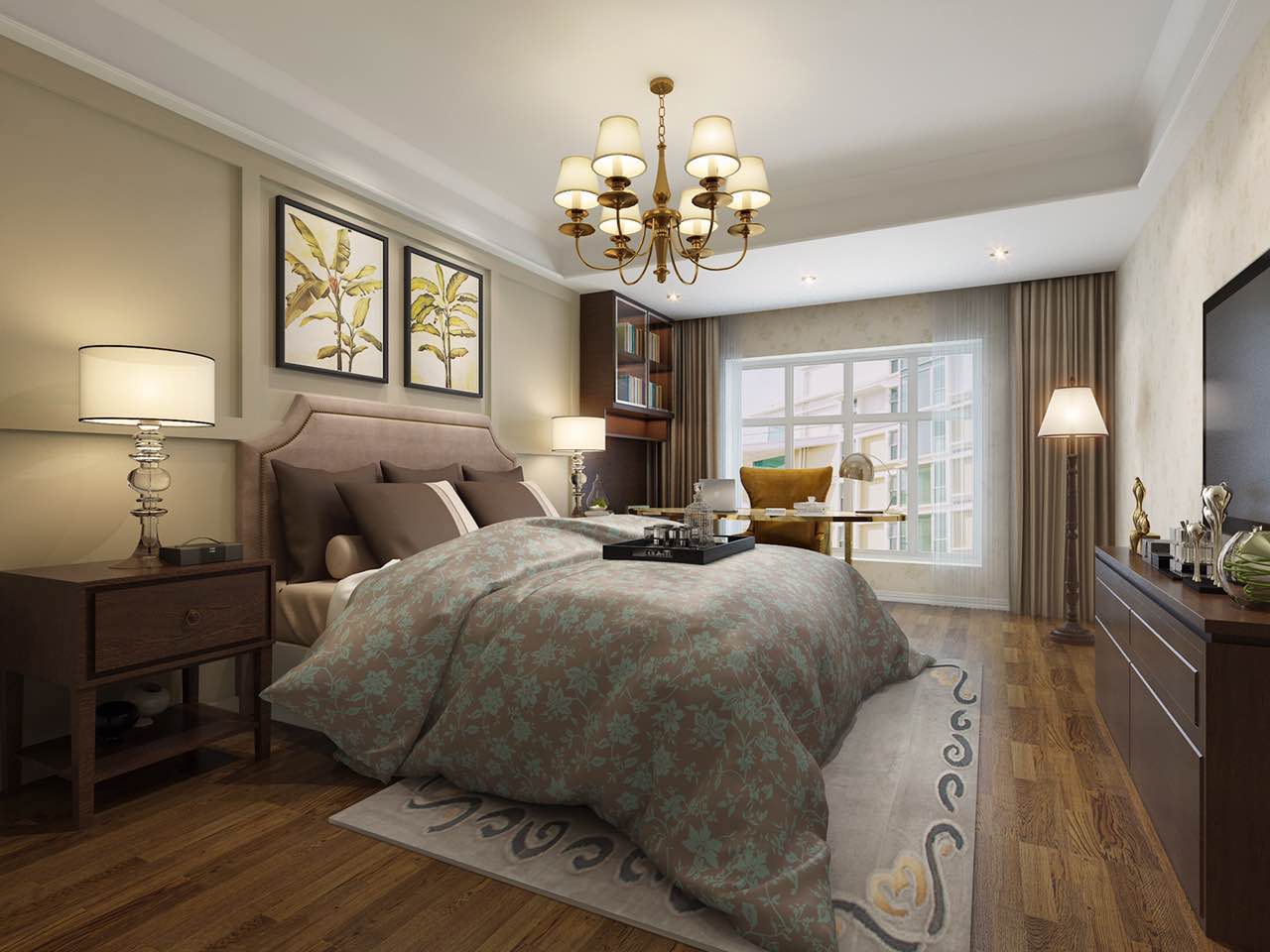 西安天鹅堡美式家居别墅设计-12