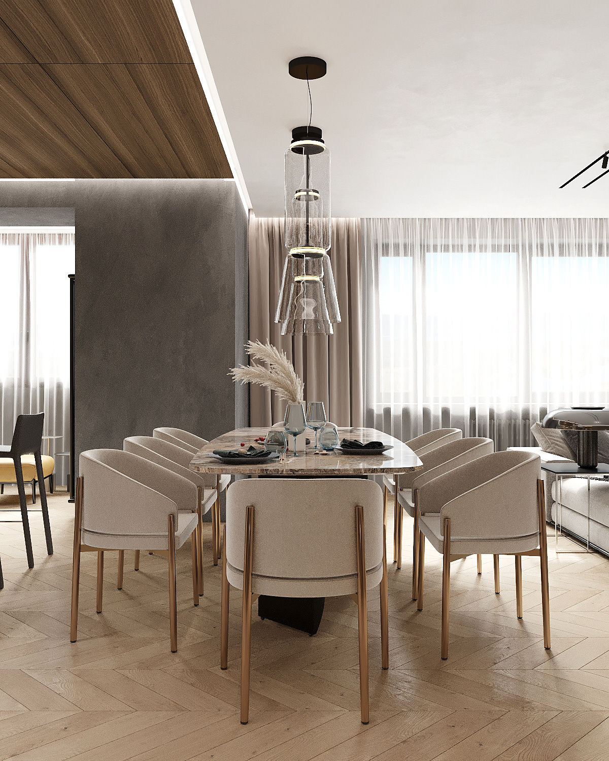 胡桃木+大理石，不一样的奢华质感！-6