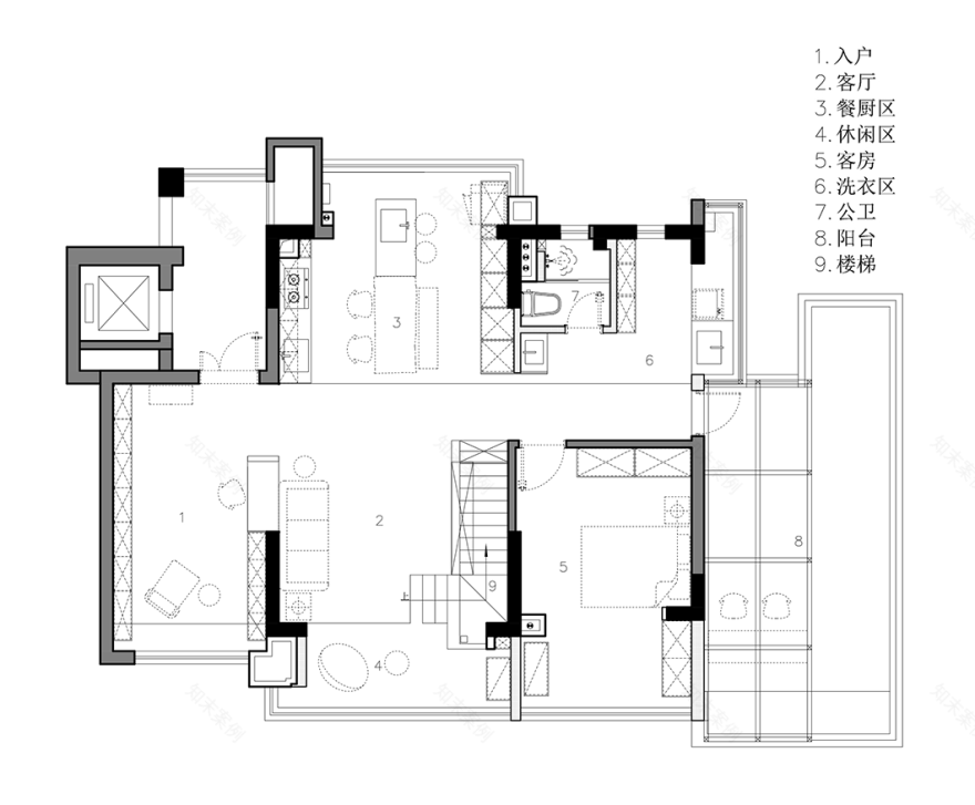 广州顶楼复式自然舒适生活空间设计丨中国广州丨一点设计工作室-35