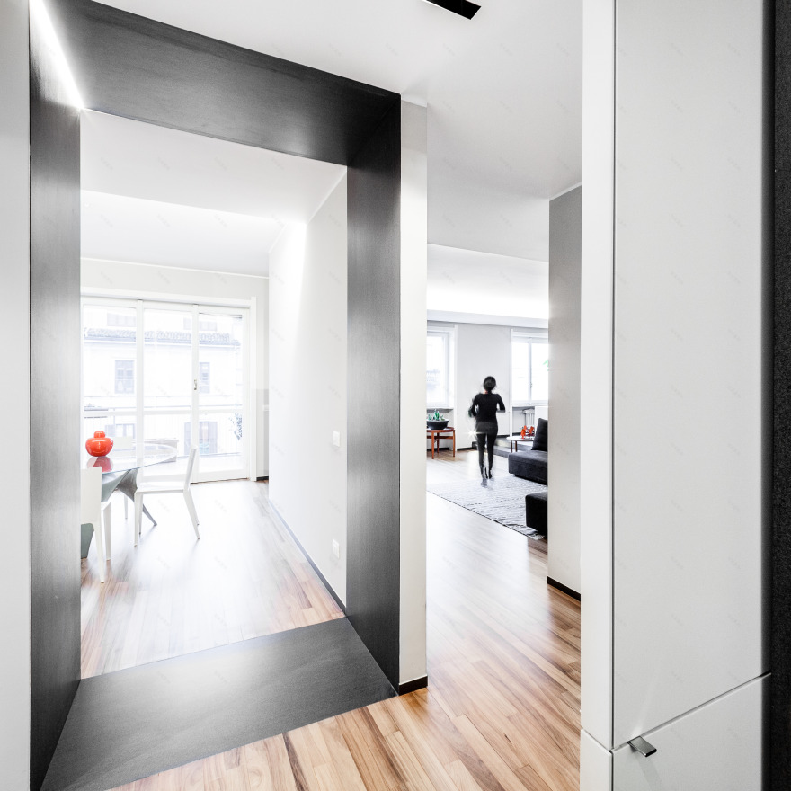 极简灰色公寓,展现几何之美-3