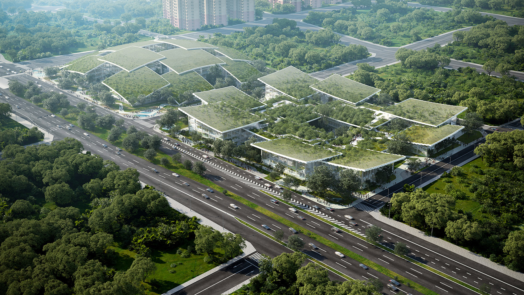 BIG公布特斯联科技AI CITY重庆项目设计方案/由高精尖科技支撑的未来之城-11