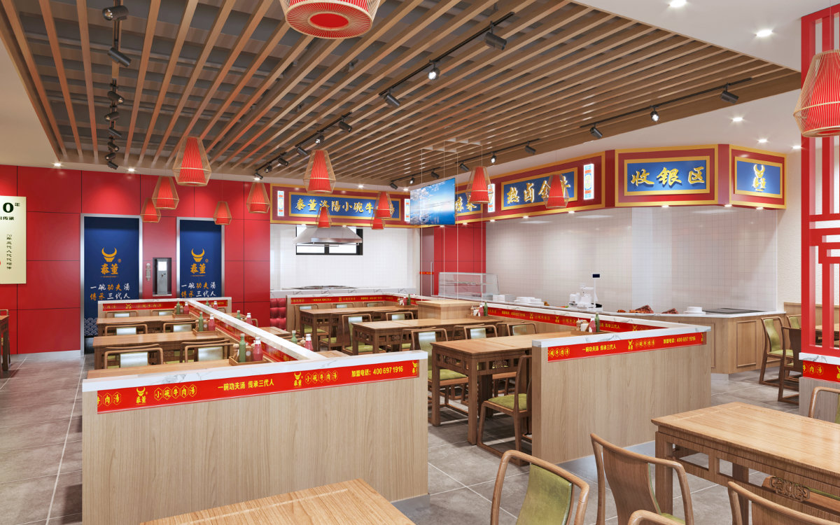 泰董洛阳小碗牛肉汤快餐店丨中国许昌丨佩伶餐饮空间设计-20