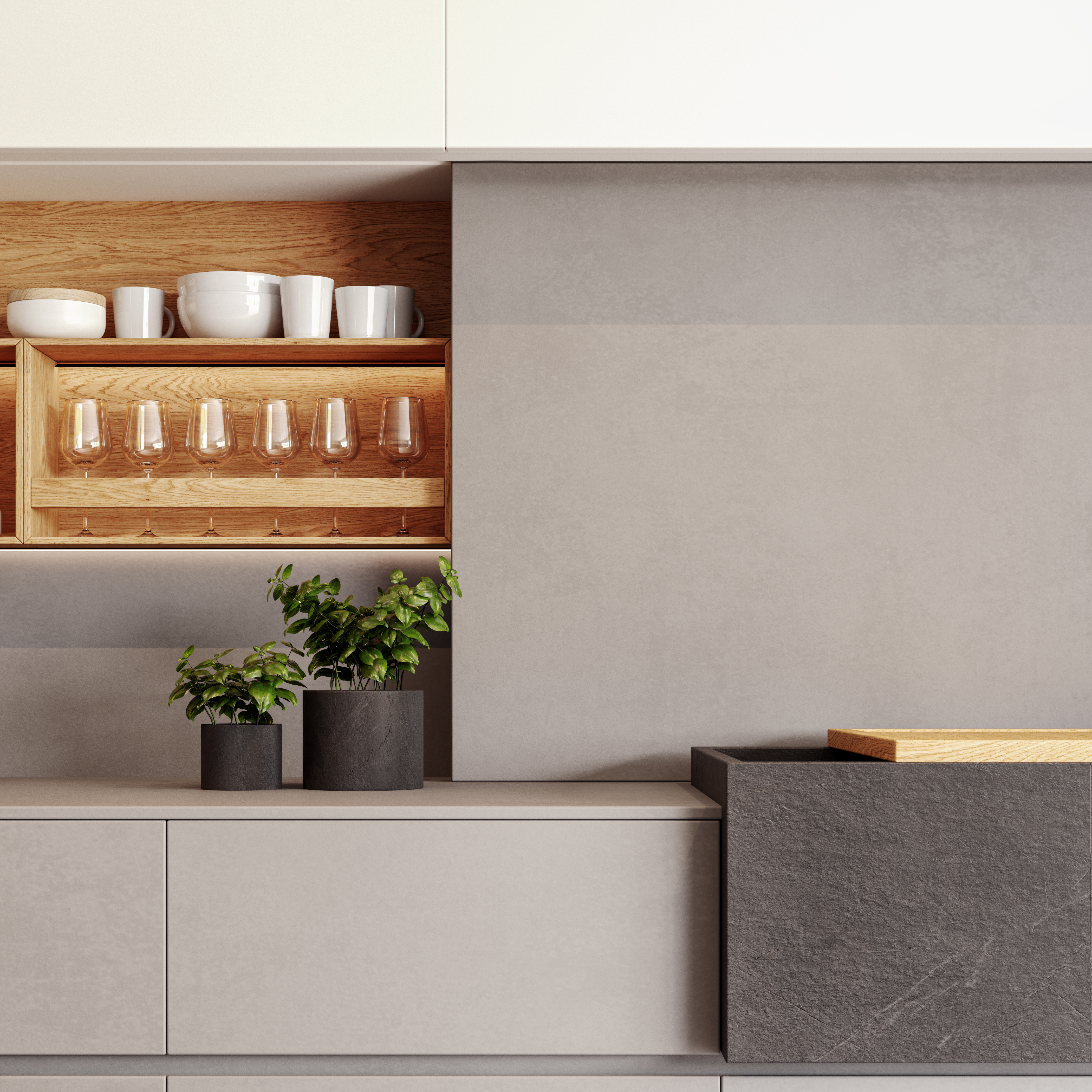 Progetto di un concept cucina per un nuovo catalogo aziendale. In collaborazione con Truetopia.-4