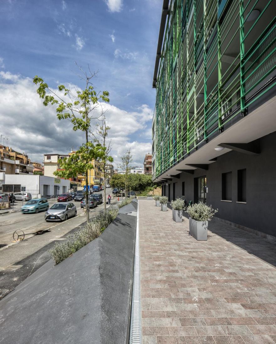 罗马绿色公寓建筑,创新社会住房与自然共生-5