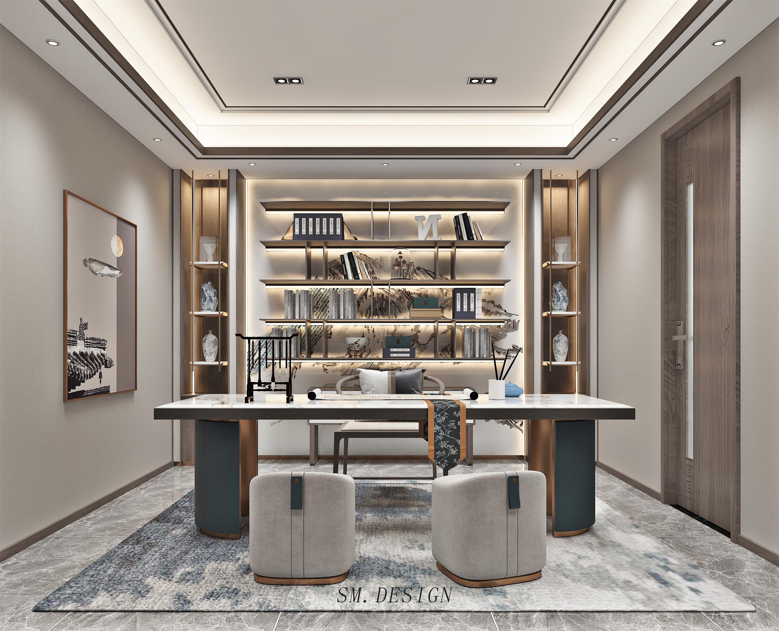 新中式别墅,雅奢生活典范丨SM.DESIGN森木-5