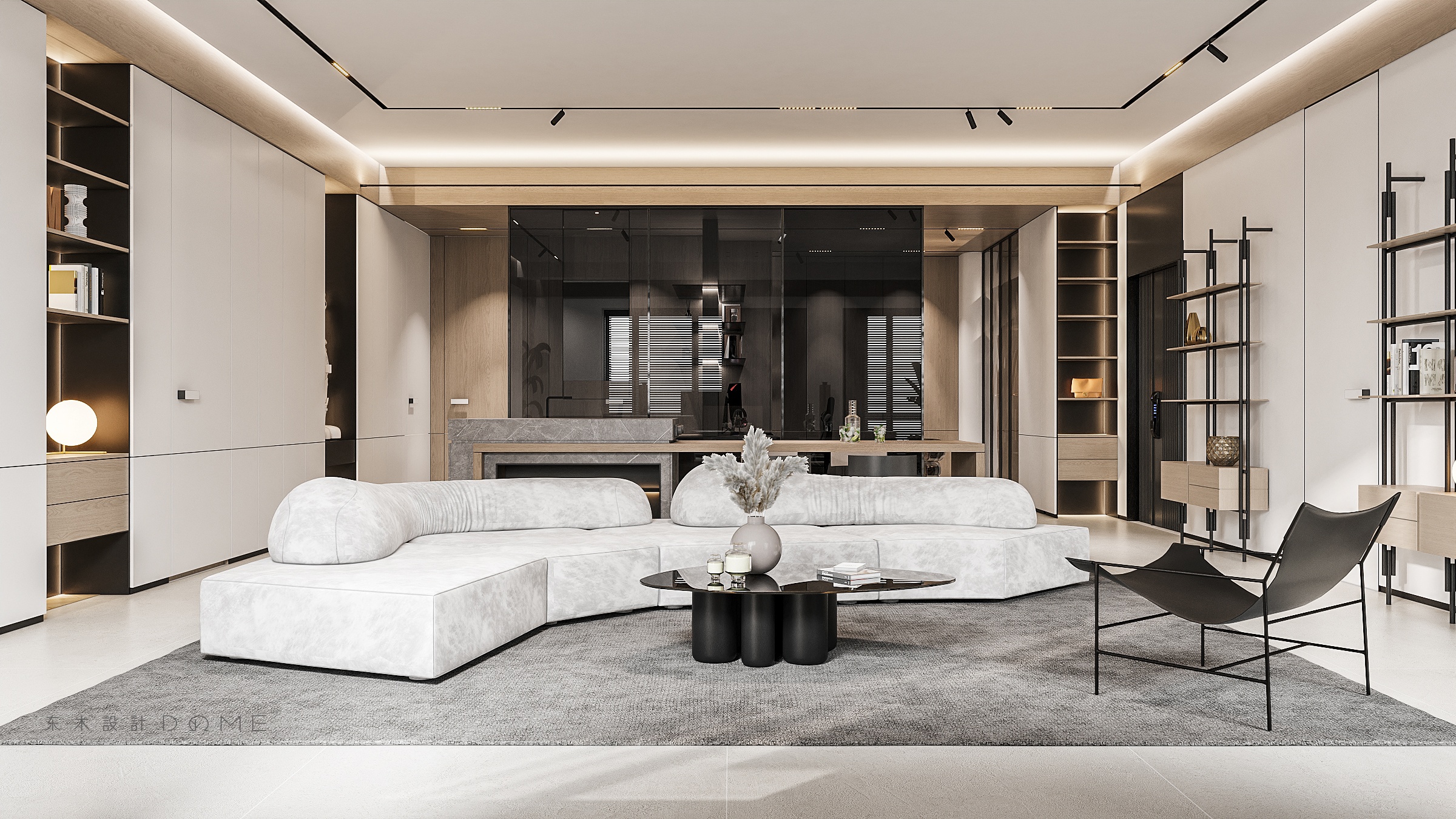 现代平层设计丨东木设计-2