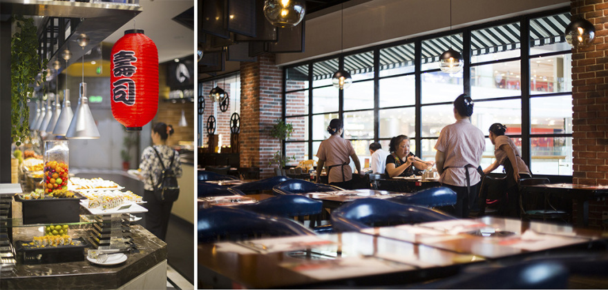 武汉凯德-- 西城 | 巴布鲁海鲜自助餐厅 | 工业风混搭绿植,呈现舒适自在的用餐环境-18