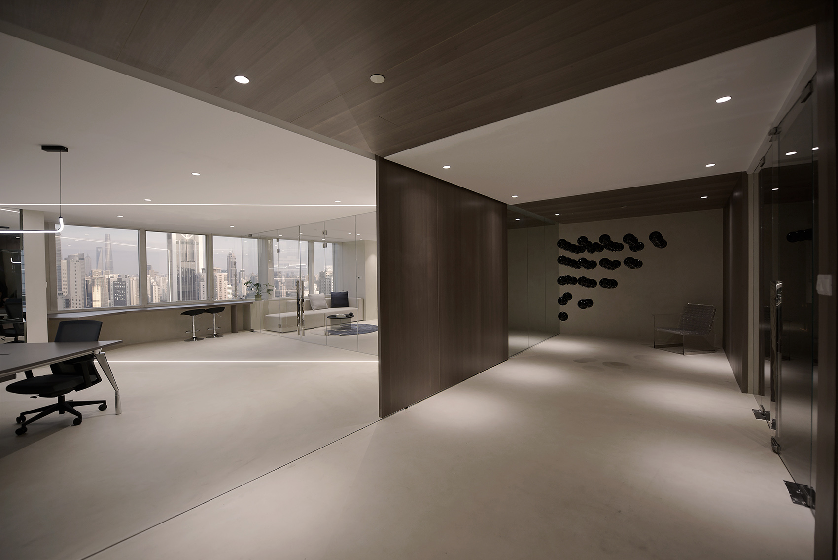 静安嘉里中心办公室设计，上海/探索光线穿插中的空间可变性-47
