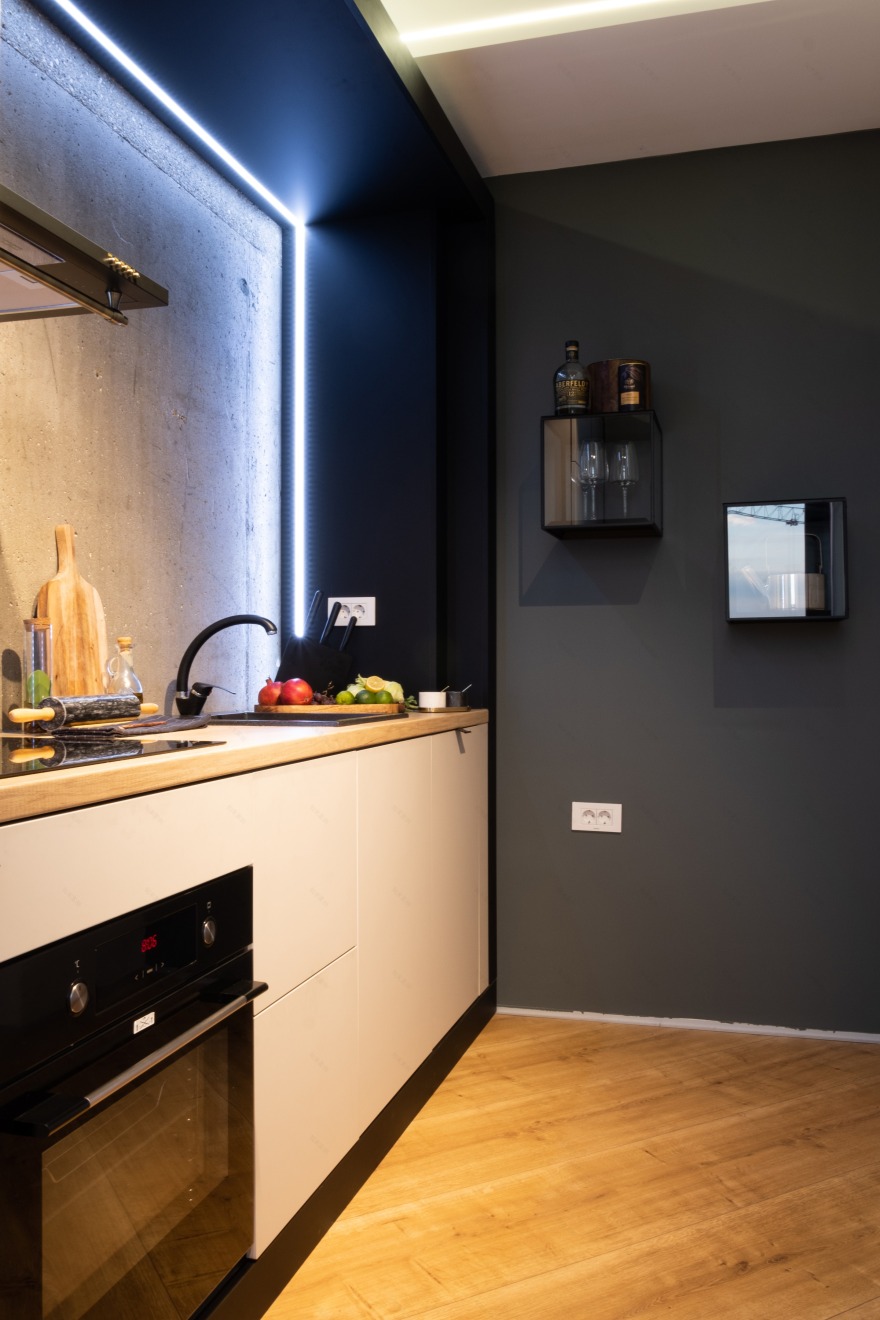 黑白极简公寓,融入自然的粗犷之美-21