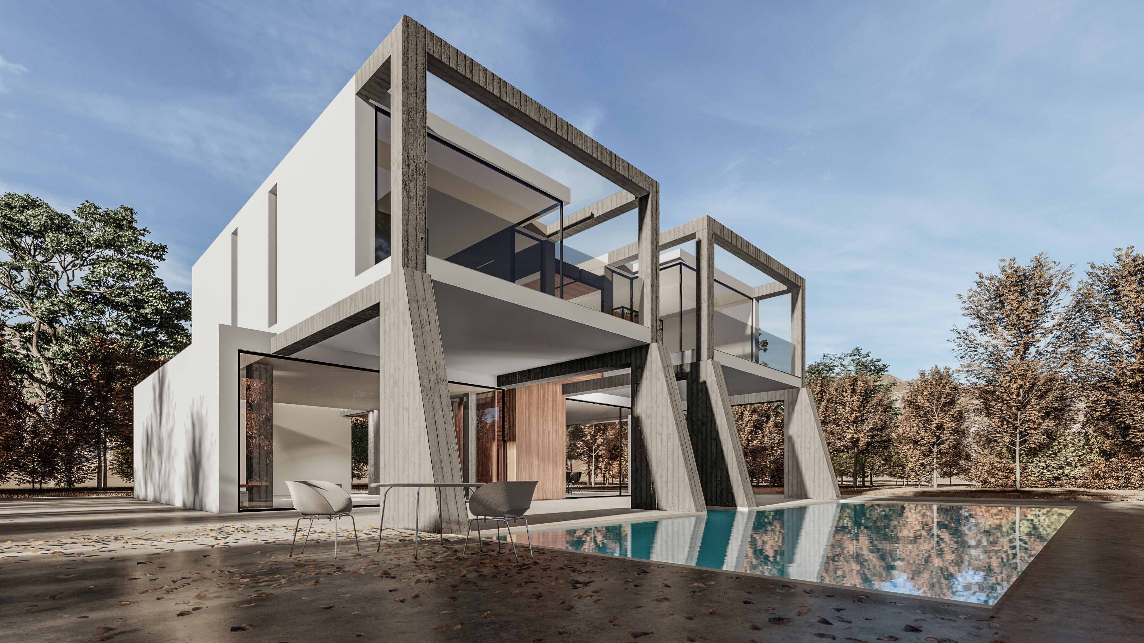 "实现环保与艺术共存的 Beton brut house"-0