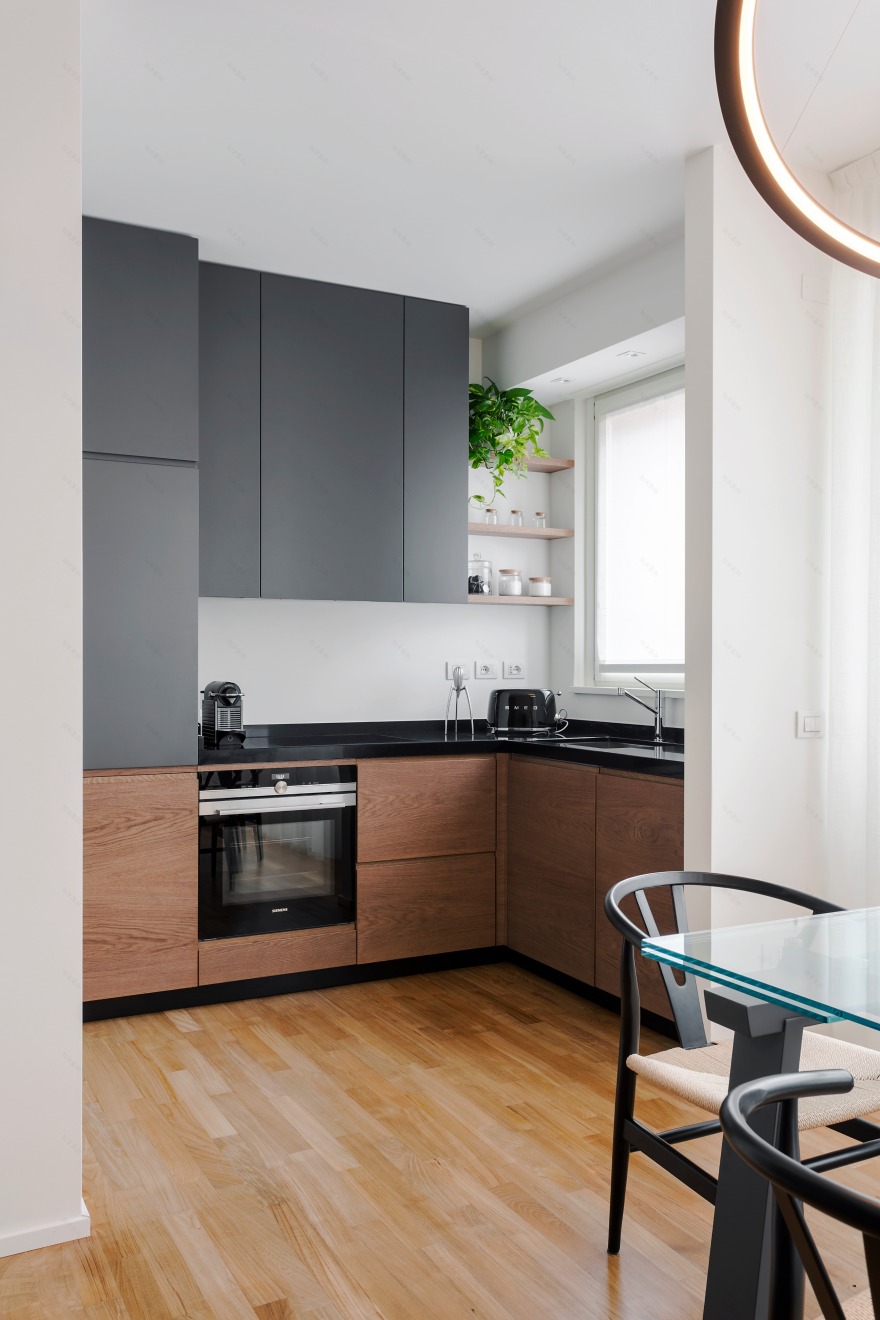 米兰优雅灰调公寓,经典与现代的碰撞-17