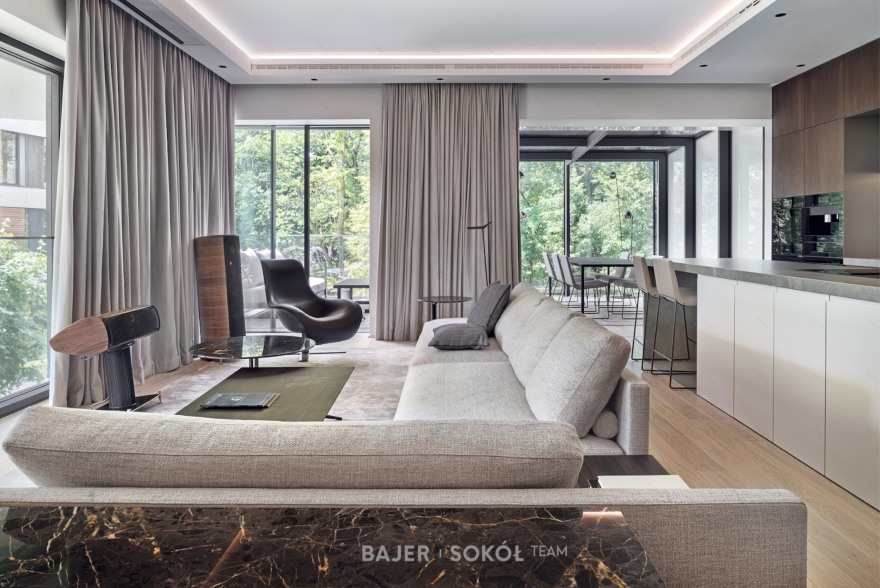 Warsaw 中心公园公寓——自然木石之美-0