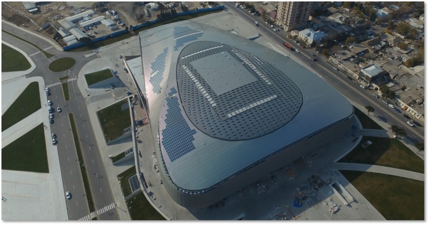 阿塞拜疆巴库会议中心,铝质墙面呈现自然质感-6